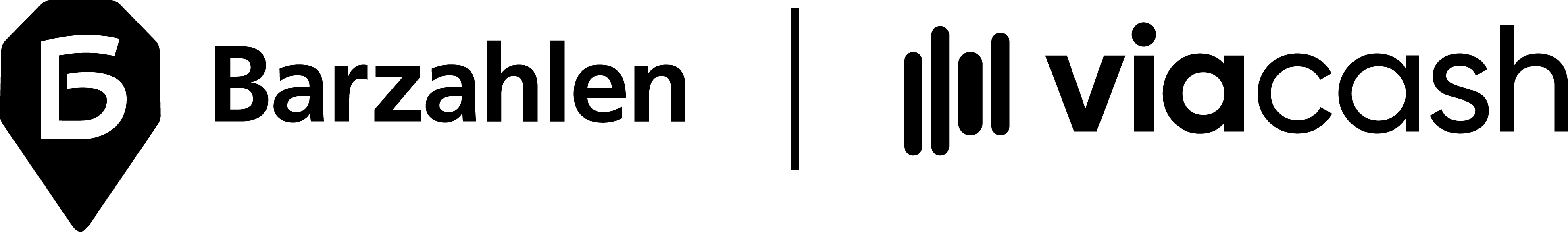 Barzahlen und viacash Logo